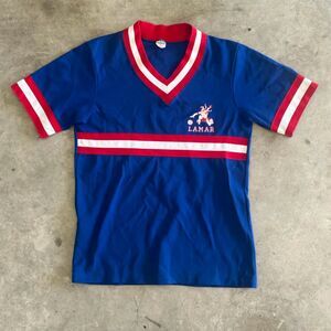 Vintage 70s Lamar University Basketball Warmup Jersey Size Large